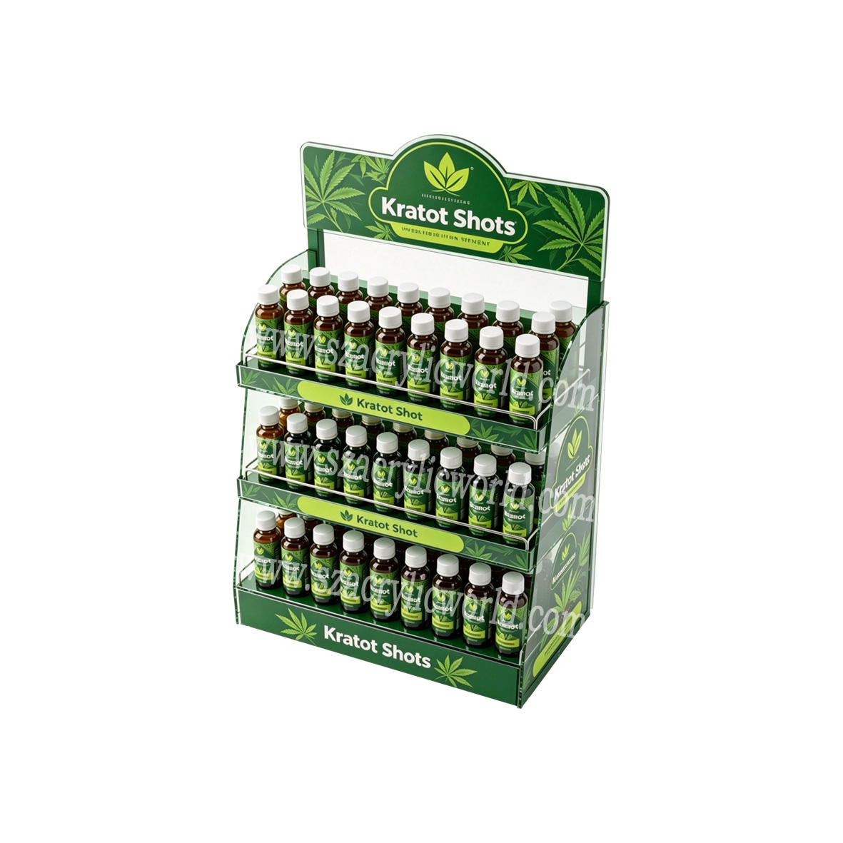 Herbal shot display solutions