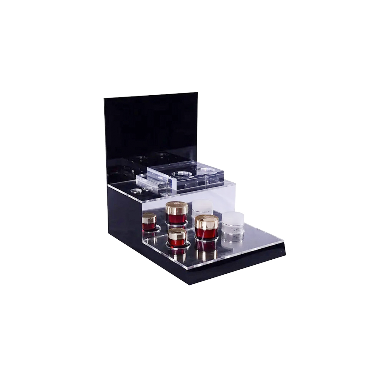 akryl kosmetiska flaskdisplayställ