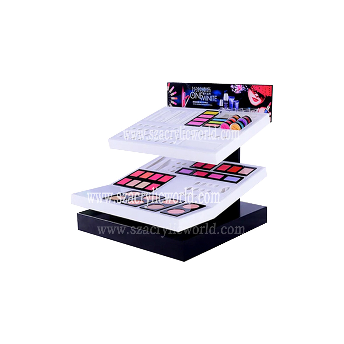 acrylic cosmetic bottle displays