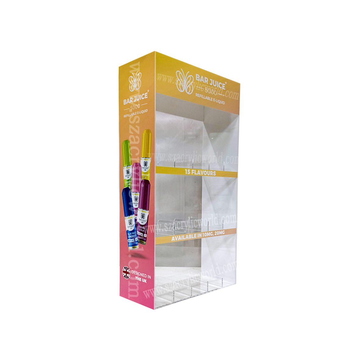 acrylic e-liquid displays
