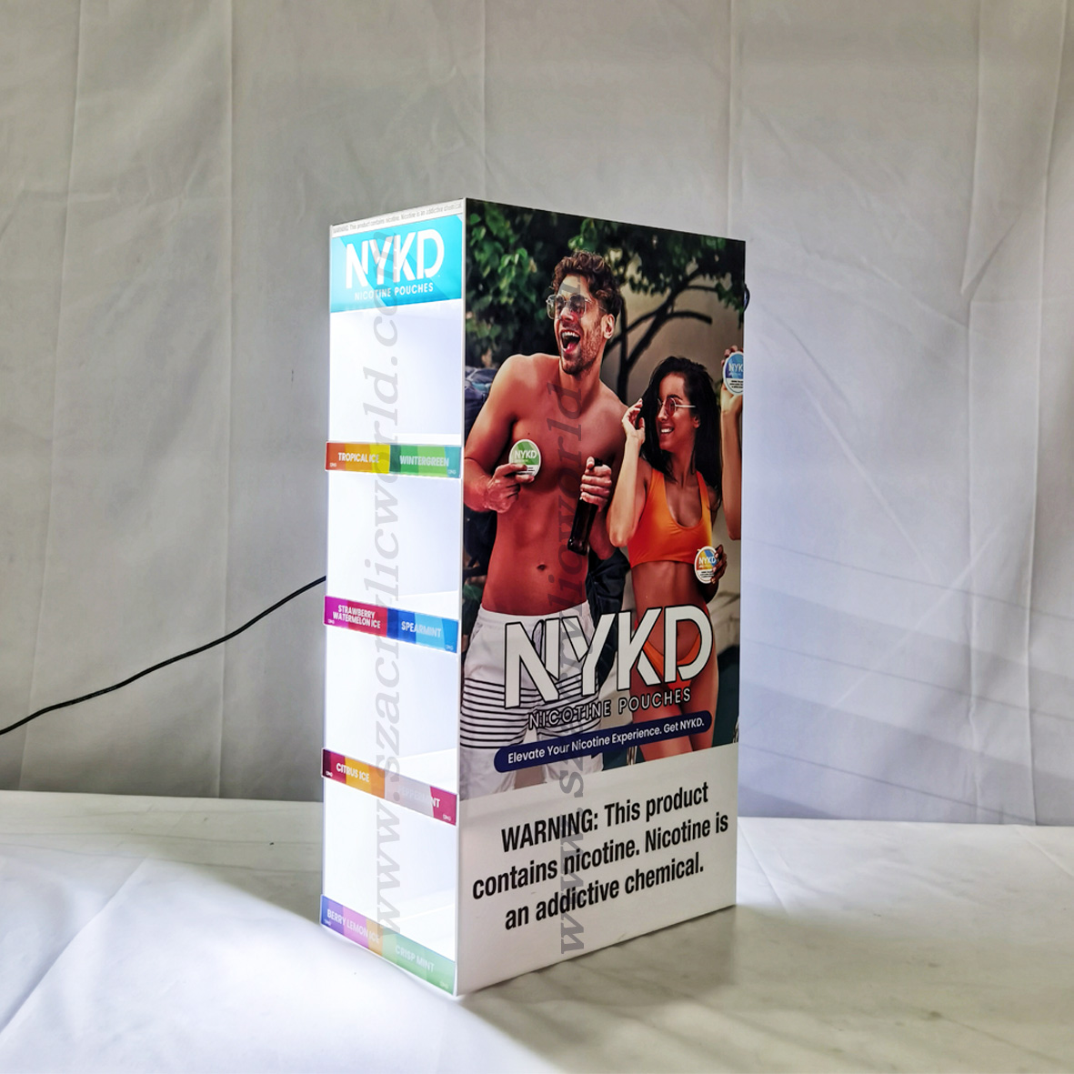 countertop nicotine pouches display stand