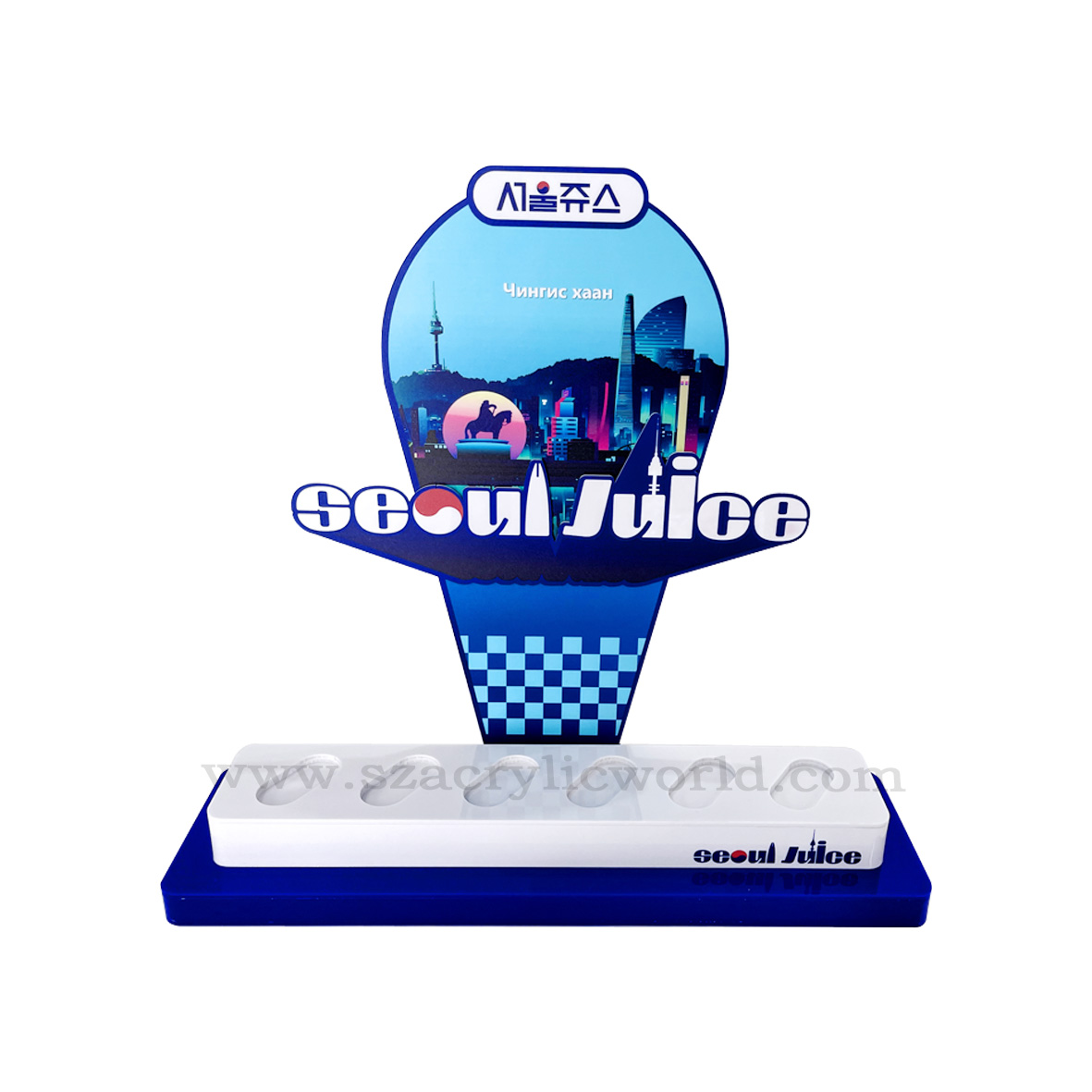 e-sap e-vloeistowwe vertoonstaander