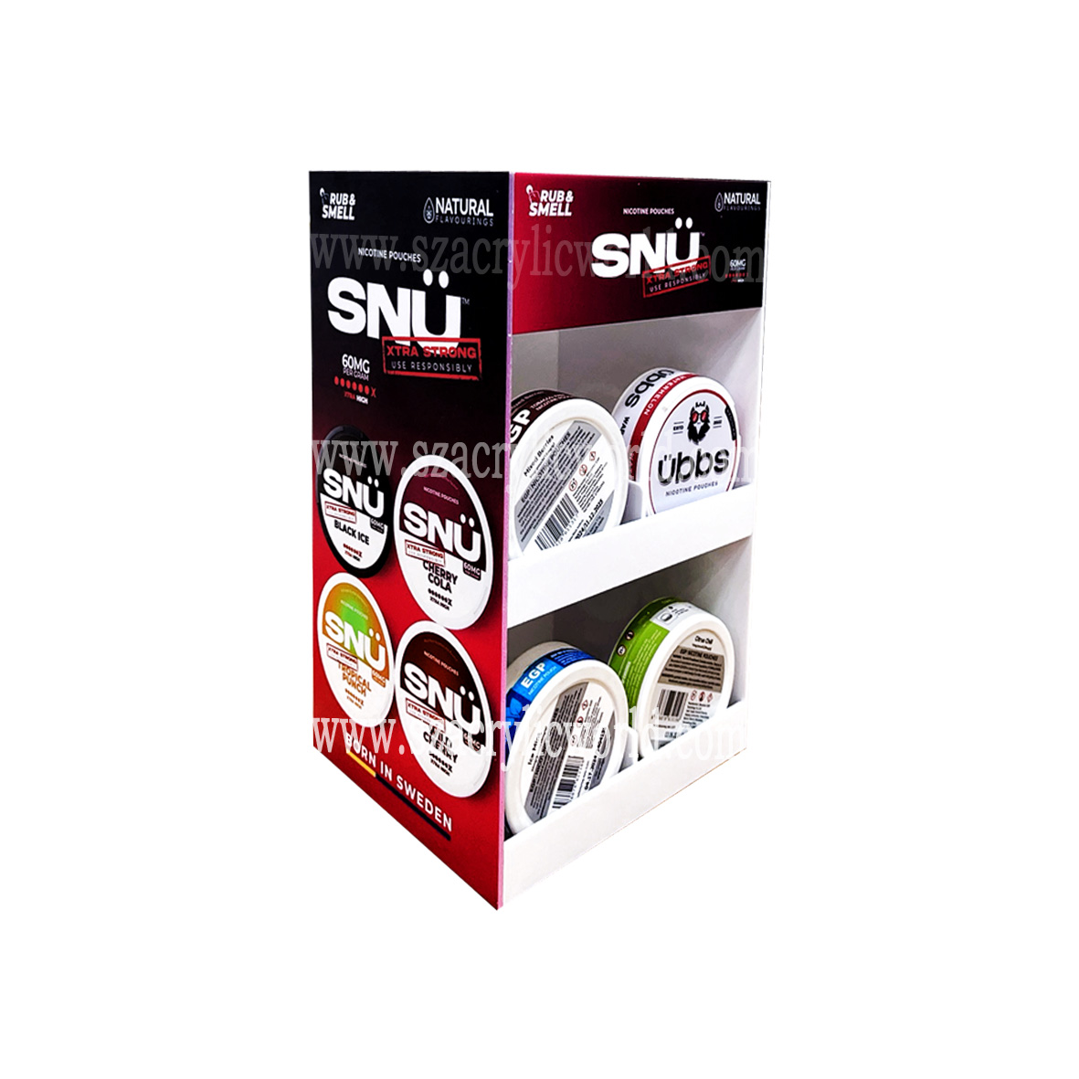 energy pouches countertop display stand