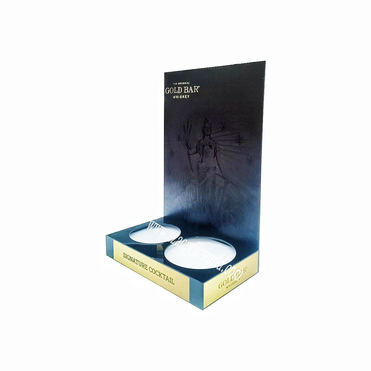 upplýstur vínsýningargrunnur