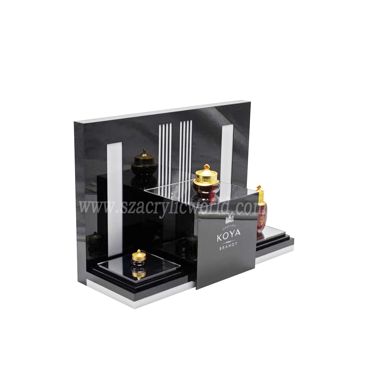 led wine bottle display stands