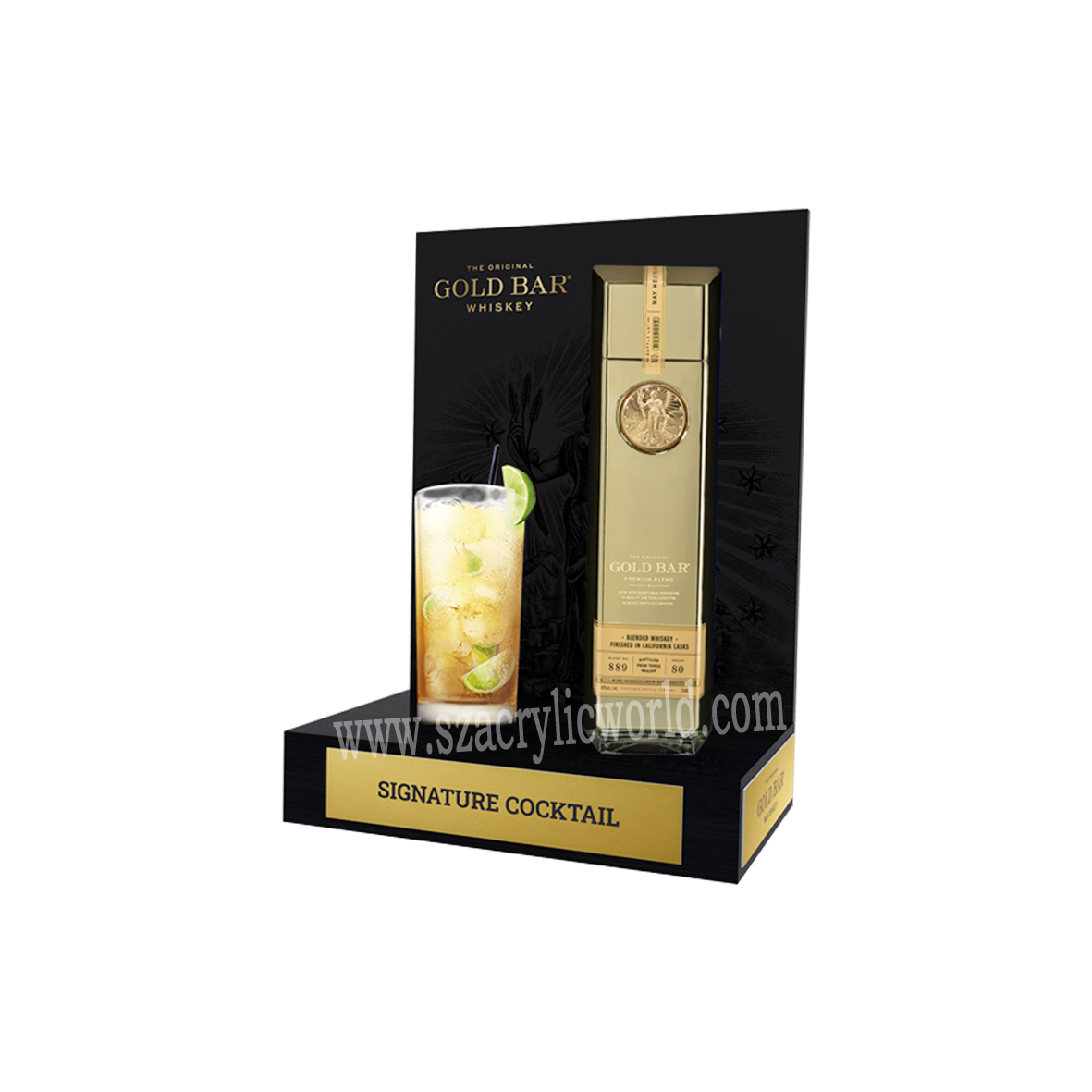 LED vínflösku glorifier skjár