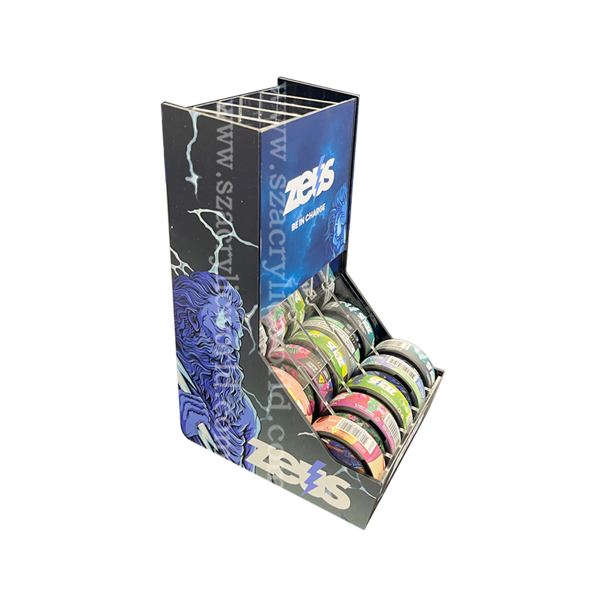 lighted acrylic snus stand
