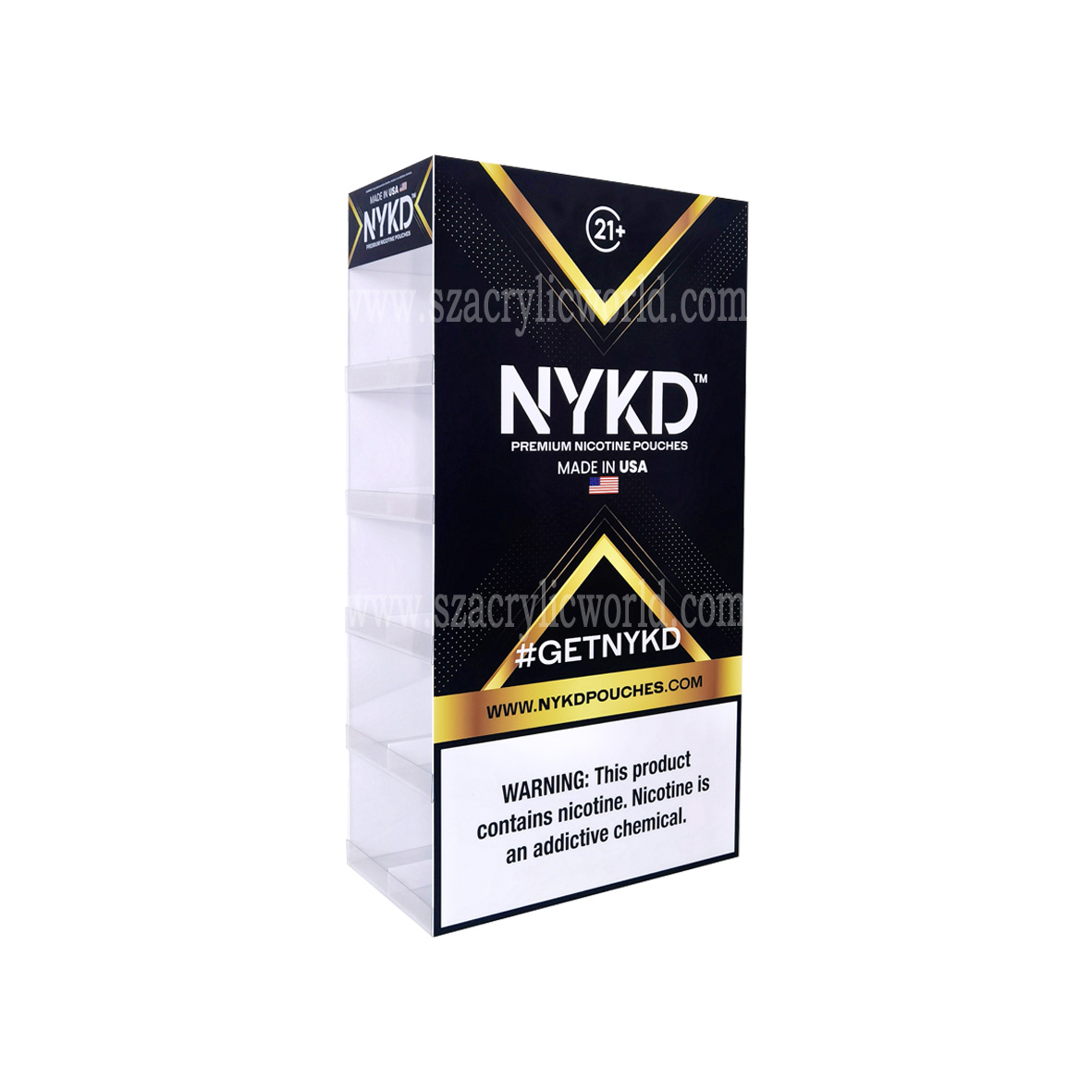 smoke shop nicotine pouches display stand