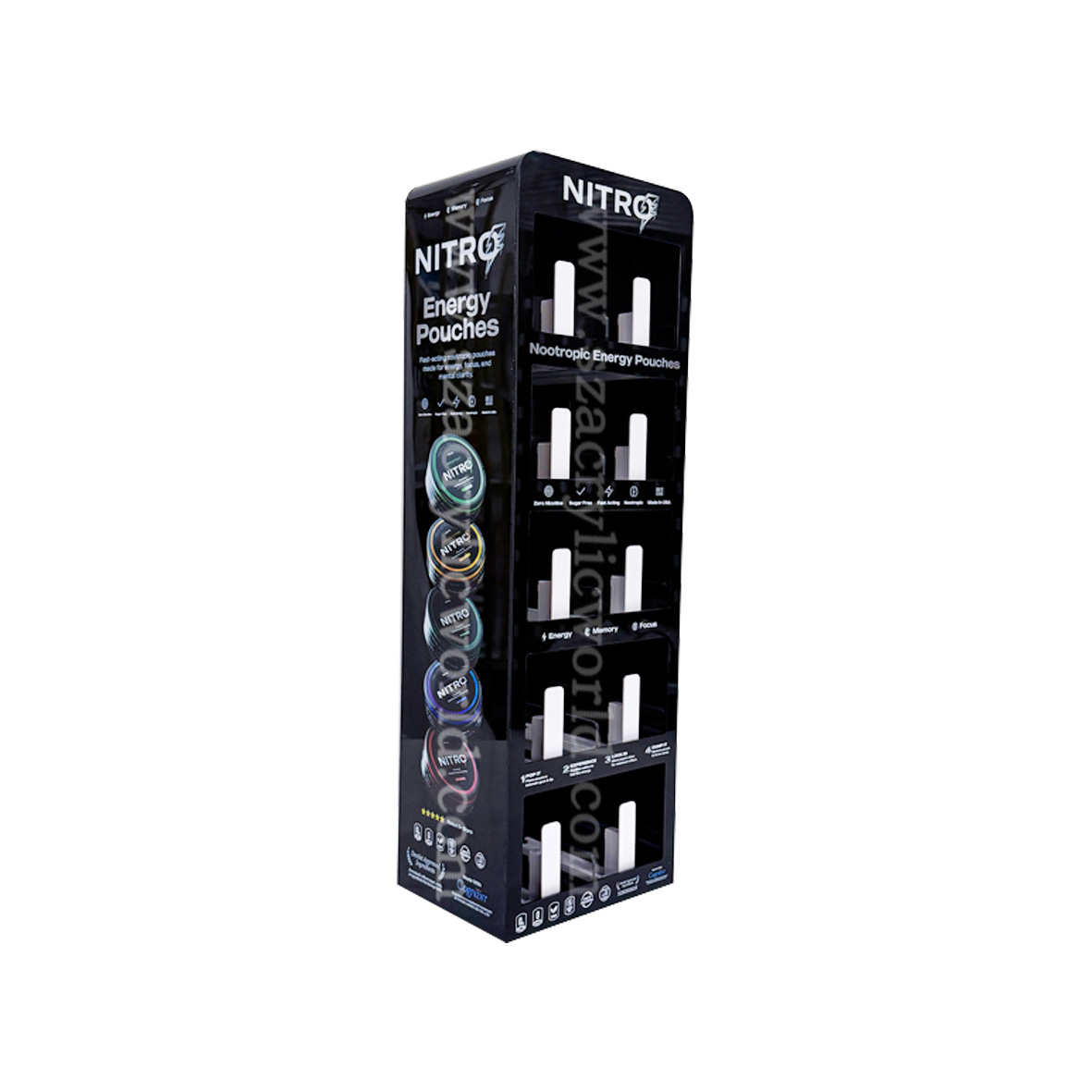 snus tin counter display