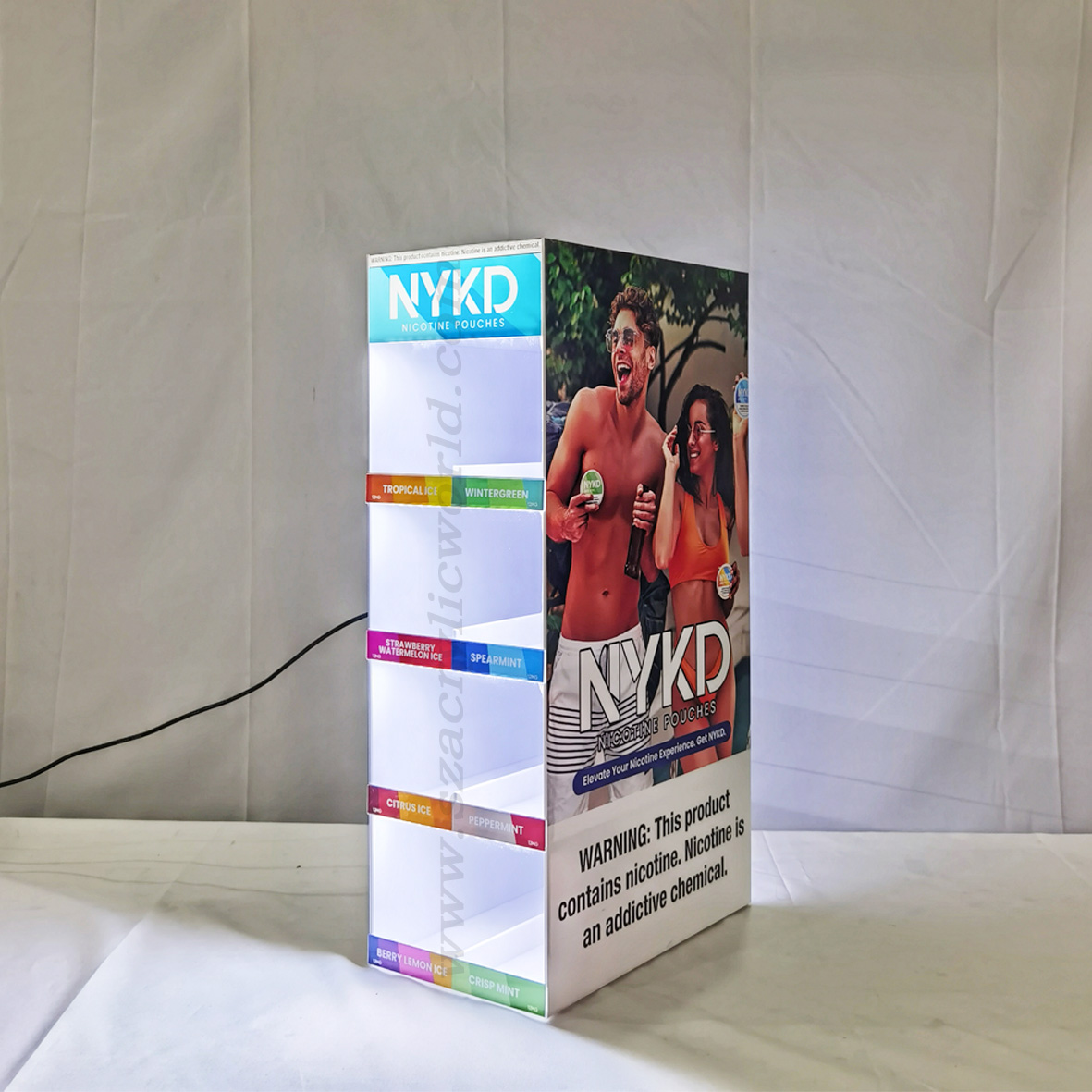 vape shop nicotine pouches displays